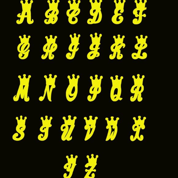 10K Solid Yellow Gold Crown Initial Letter Stud Earrings - "M" - Picture 11 of 11